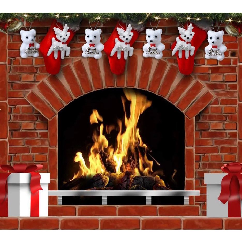 Christmas Mini Elk/Standing Santa Claus Doll Christmas Tree White Foam Hanging Pendants Decoration For Home Party(2481L) - Image 4