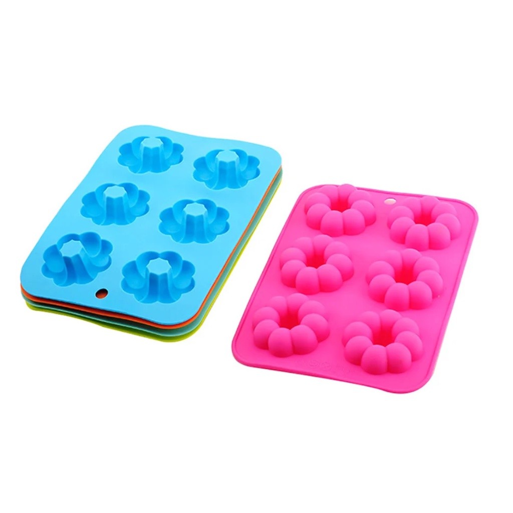 6 Holes Donut Silicone Mold Baking Pan For Pastry Cake Form For Cupcake Muffin Mold Pumpkin shape Donuts 甜甜圈模具(2775L) - Image 3