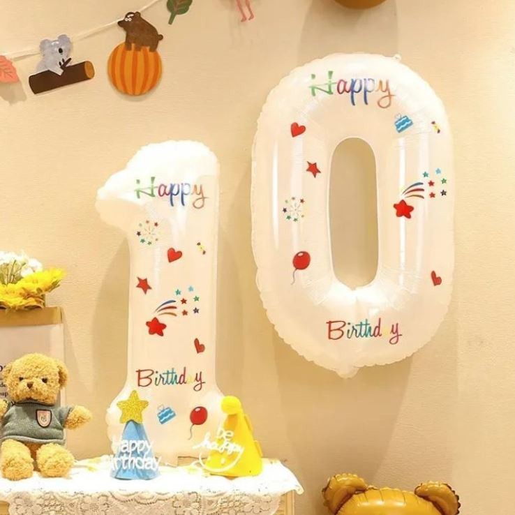 32Inch Number Balloons Wedding Party Birthday Decoration Digital Balloon Foil Balloon Baby Shower Decorations (2581L) - Image 2