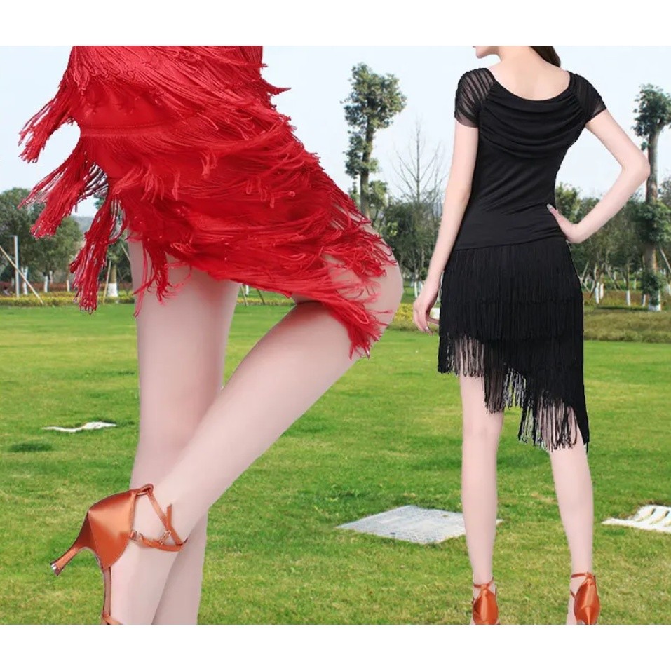 1yard Gold/Red 5~15cm Long Fringe Lace Tassel Polyester Lace Trim Ribbon Sew Latin Dress Stage Garment 涤纶扫把排须花边(2684L) - Image 2