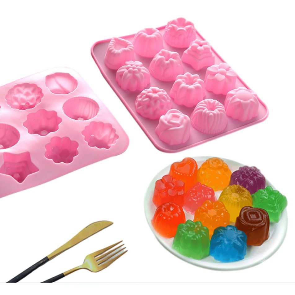 1pcs Cake Baking Mould Flower Shaped Silicone Mould DIY Handmade Candle Soap Moulds Mold Cake Baking Soap Molds (2387L) - Image 9