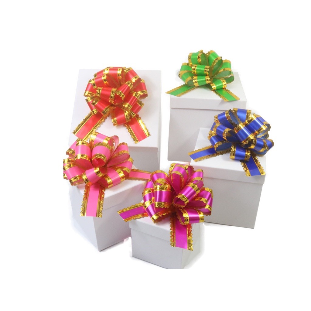 1pc Large matte lace hand bow pull flower wedding car decoration flowers fruit gift Packaging Materials波浪纹立体球花(2767L) - Image 6
