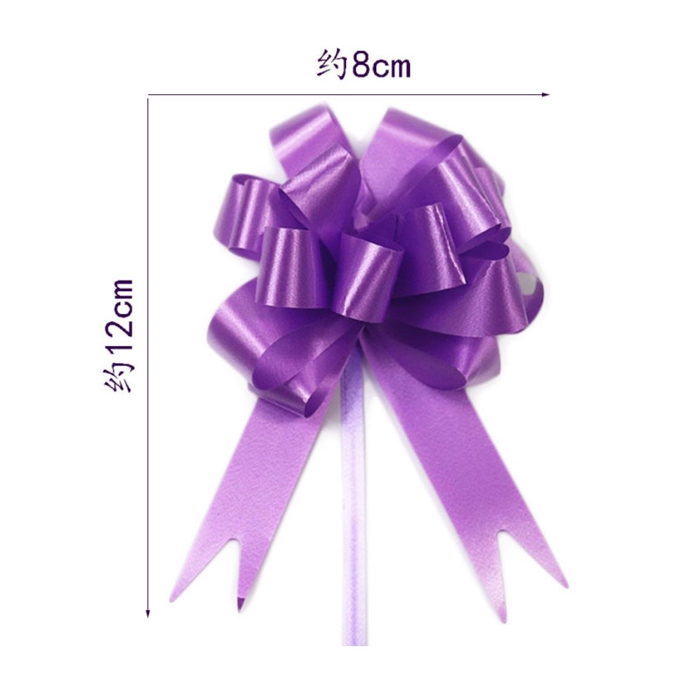 1pc Plastic Pull Bows for Gift Present Wrapping Christmas Bows for DIY Craft Box Baskets Decorations 立体球花手拉花(2769L) - Image 5
