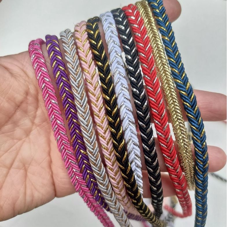 1yard 5mm Sewing Lace Trim Gold Braided Lace Ribbon Home Party Decoration DIY Clothes Gold 米麻花凹带龙骨辫金银丝花边(2492L)