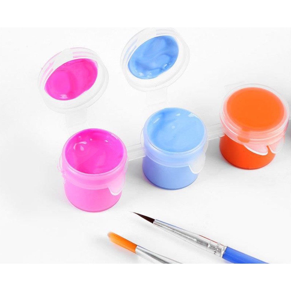 6 Conjoined 12-color Acrylic Paint Set Student Art Hand Graffiti Diy Gypsum Ceramic Art Material Painting丙烯颜料条(2416L) - Image 7