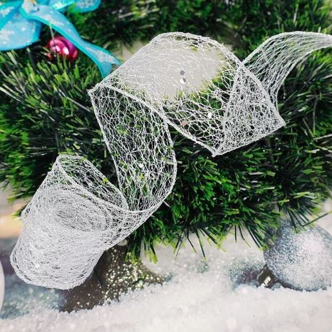 2yard 3.8/5/6.3cm Hollow Out Shiny Ribbon Christmas Gift Packaging Foldable Line Edge Craft Christmas Tree Decon (2653L) - Image 7