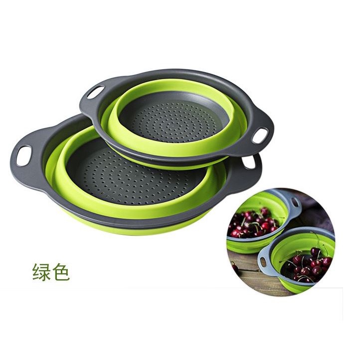 2pcs/set Round Water Filter Basket Telescopic Collapsible Folding Fruit (2449L) - Image 6