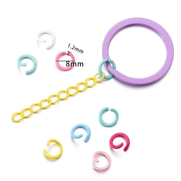 20pcs 8mm open Jump Rings Split Rings Connectors for DIY Jewelry Findings Making bracelet necklace earring (2502L) - Image 4