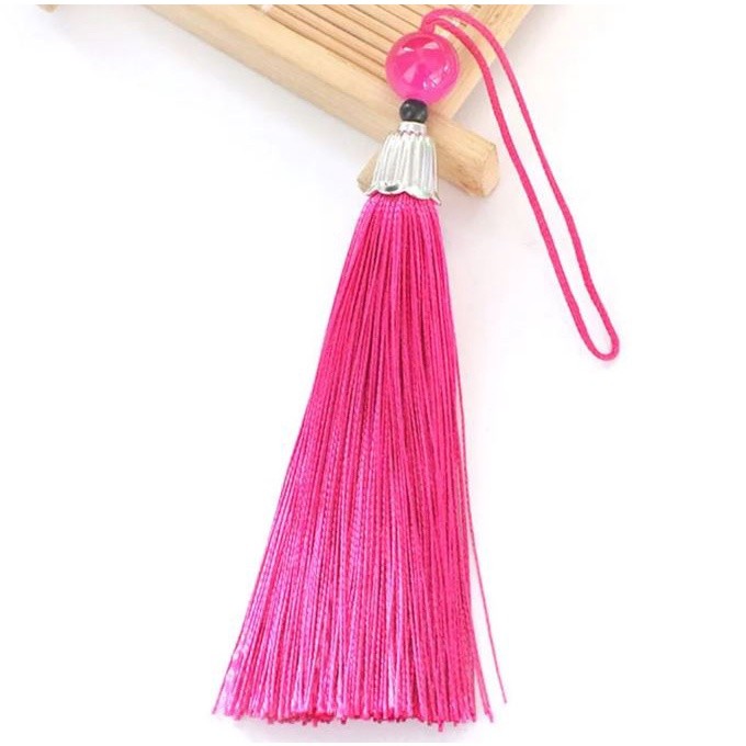 Bookmark Tassel Hanging Tassel with Silver Cap Colored Beads High Quality Beauty Decoration DIY Jewelry Craft (2730L) - Image 11