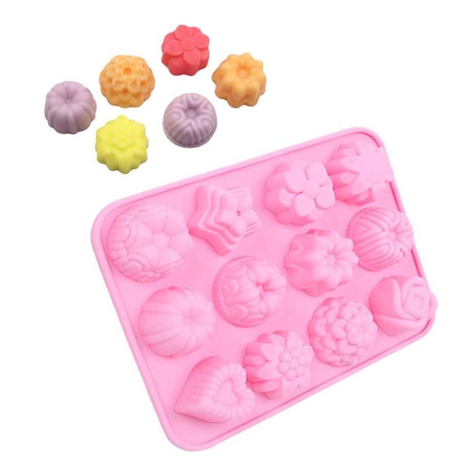 1pcs Cake Baking Mould Flower Shaped Silicone Mould DIY Handmade Candle Soap Moulds Mold Cake Baking Soap Molds (2387L) - Image 8