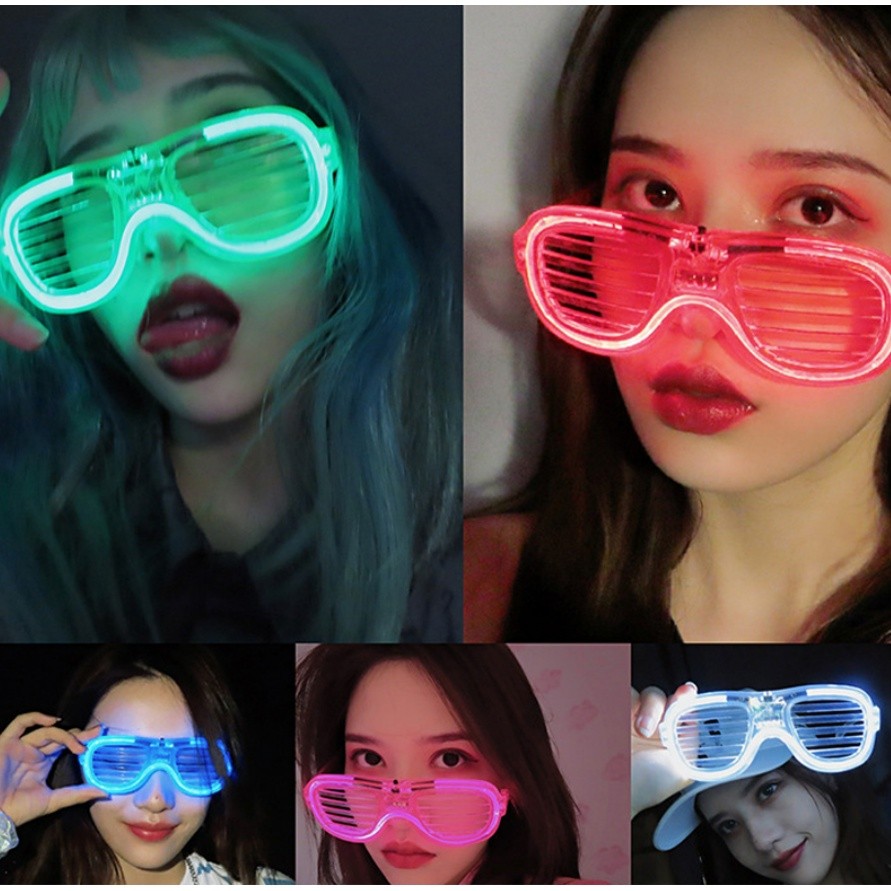 LED Glasses Light Party Sunglasses Blinds Shutter Glasses Glow in the Dark Neon Christmas Birthday Wedding发光眼镜(2381L) - Image 3