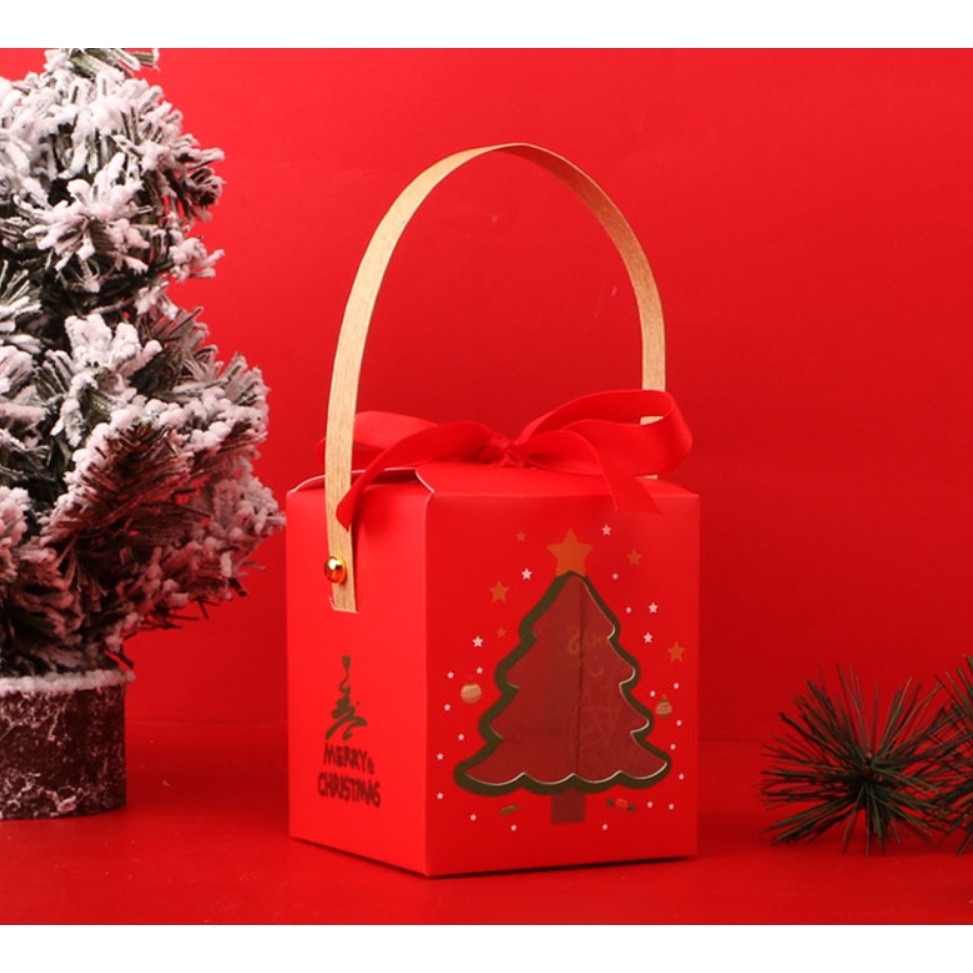 1pc Christmas Gift Box Eve Box Apple Candy Cookie Gift Packaging Santa Claus New Year Party Favor Gift 圣诞节包装盒(2682L) - Image 6