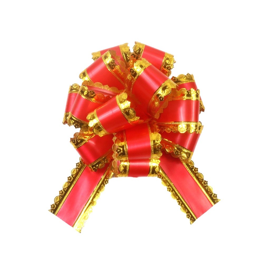 1pc Large matte lace hand bow pull flower wedding car decoration flowers fruit gift Packaging Materials波浪纹立体球花(2767L) - Image 16