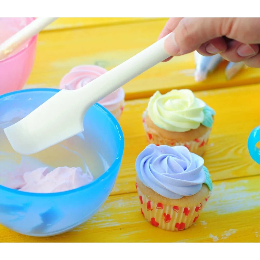 Butter Cream Stirring Scraper Durable Silicone Elbow Spatula Bean Paste Bending Spatula Kitchen 奶油霜搅拌烘培工具(2736L)