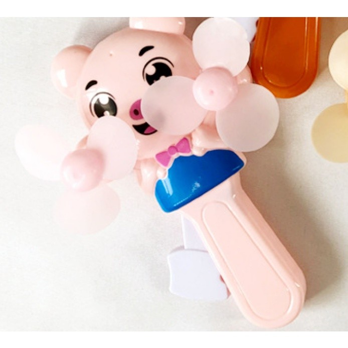 1pc Mini Portable Fan Child Portable Hand Pressure Fan Cute Creative Cartoon Small Fan with Protective Cover手压小风扇(2389L) - Image 14