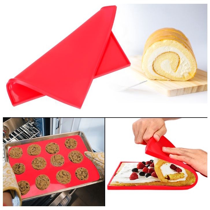 DIY Multifunction Cake Pad Silicone Non-Stick Oven Liner Swiss Roll Pad Kitchen Baking Tools Baking Mat (2456L)