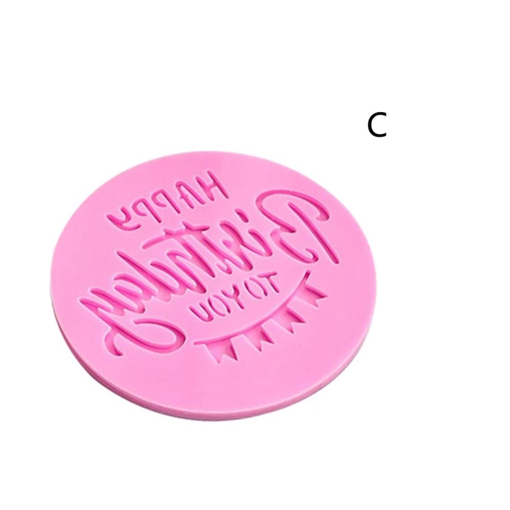 Acrylic Cookie Embosser Mold Happy Birthday Pattern Cake Stencil Fondant Icing Biscuit Mold Baking生日快乐凹凸蛋糕压模(2601L) - Image 9