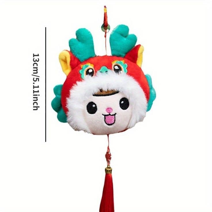 Chinese New Year Decoration Cute Zodiac Dragon Plush Pendant Lovely Stuffed Doll Mascot Kids New Years Decor(2723L) - Image 3