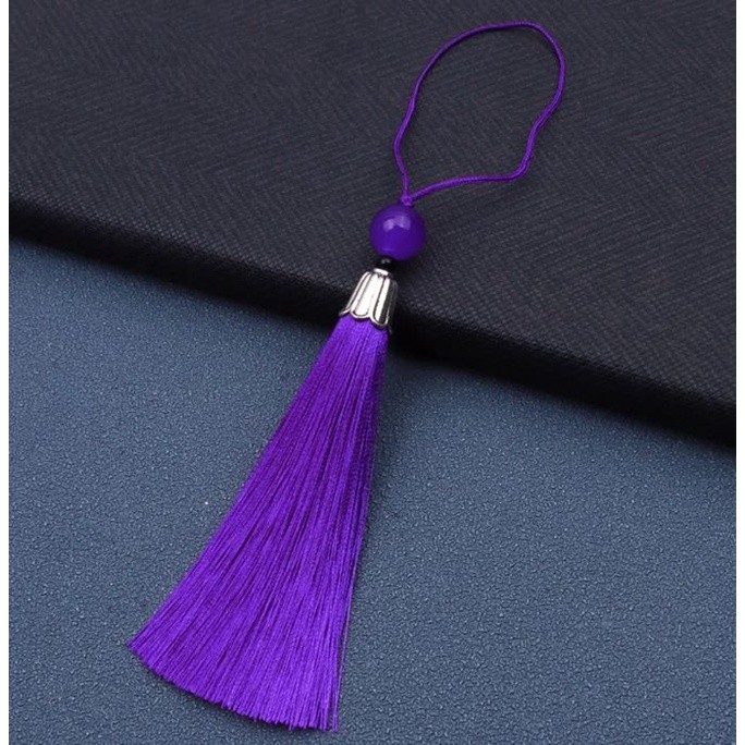 Bookmark Tassel Hanging Tassel with Silver Cap Colored Beads High Quality Beauty Decoration DIY Jewelry Craft (2730L) - Image 19