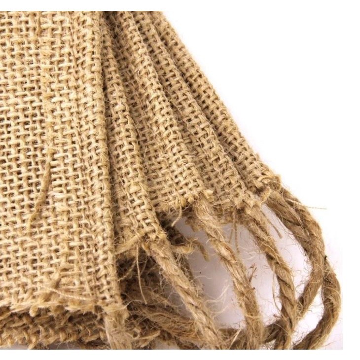 2.8M 13 Flags Vintage Jute Hessian Burlap Bunting Banner Wedding party Photography Props Celebration Party Decor(2497L) - Image 7