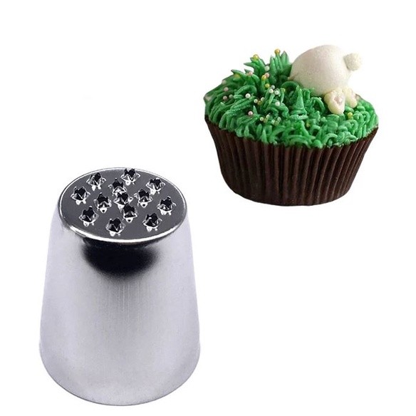 3Pc Stainless steel cream decoration mouth Small grass shape cream nozzle Baking tools Grass Cream Icing Decor(2453L) - Image 3