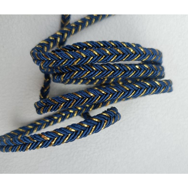 1yard 5mm Sewing Lace Trim Gold Braided Lace Ribbon Home Party Decoration DIY Clothes Gold 米麻花凹带龙骨辫金银丝花边(2492L) - Image 4