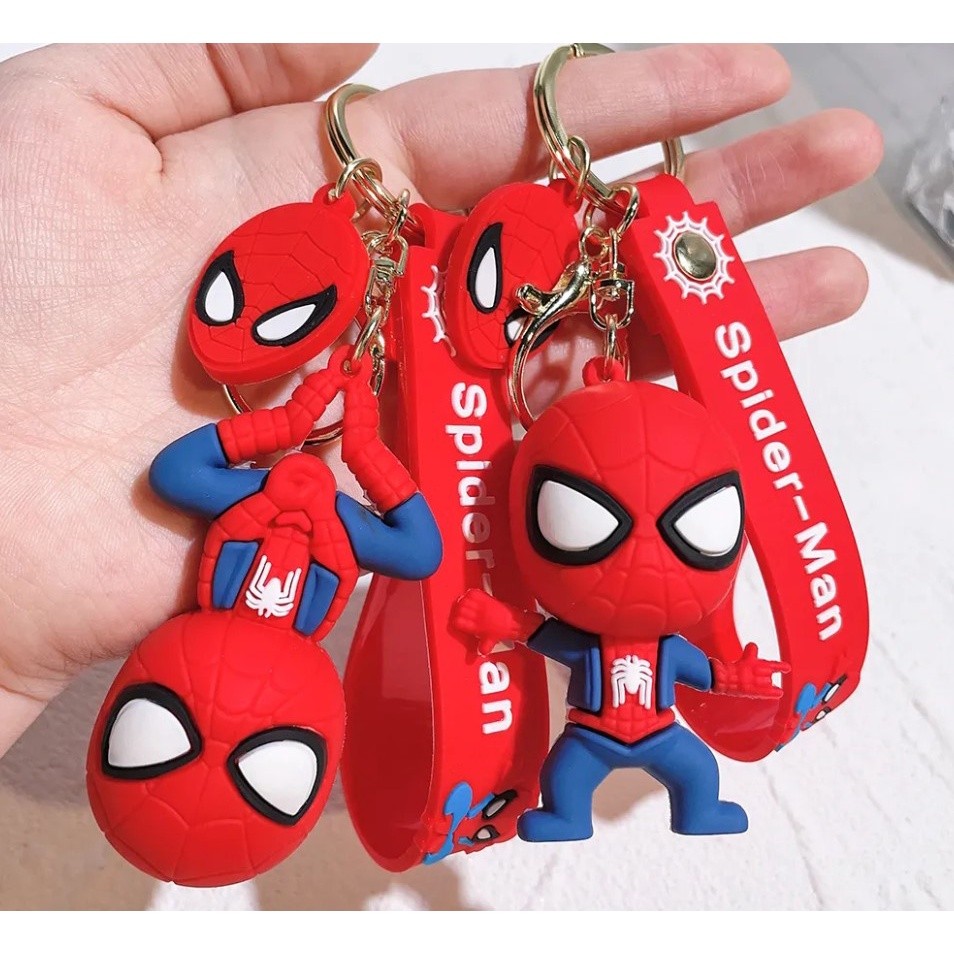 Creative and Exquisite Cartoon Marvel Anime Spider Man Batman Pendant Keychain Holder Keychain Car Keychain (2727L) - Image 6