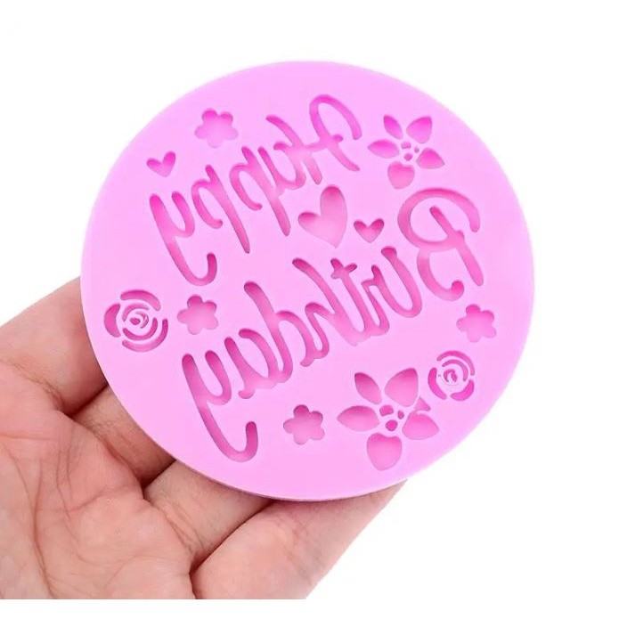 Acrylic Cookie Embosser Mold Happy Birthday Pattern Cake Stencil Fondant Icing Biscuit Mold Baking生日快乐凹凸蛋糕压模(2601L) - Image 5