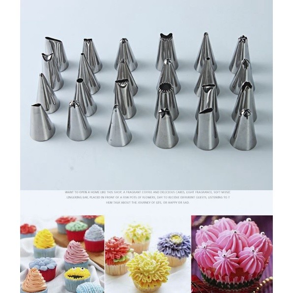 24 Heads Plastic Boxed Stainless Steel Framing Nozzle Set Converter Framing Bag (2370L)