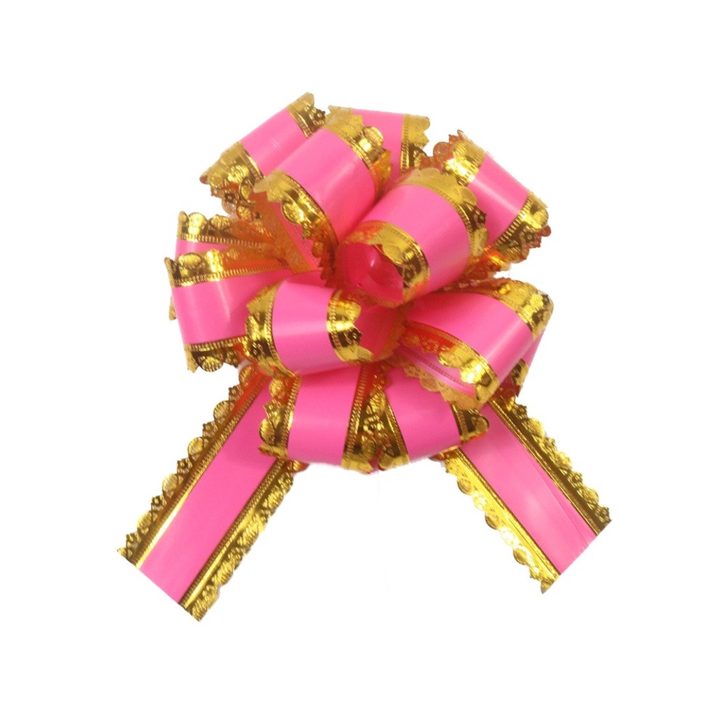 1pc Large matte lace hand bow pull flower wedding car decoration flowers fruit gift Packaging Materials波浪纹立体球花(2767L) - Image 14