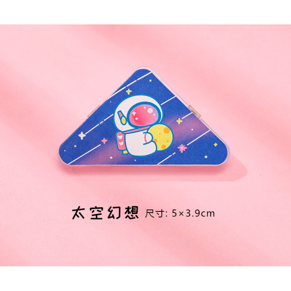 1pc Cute Mini Creative Storage Triangle Clip Bill File Book Paper Corner Binder Clip Office School Student 便签夹子(2783L) - Image 10