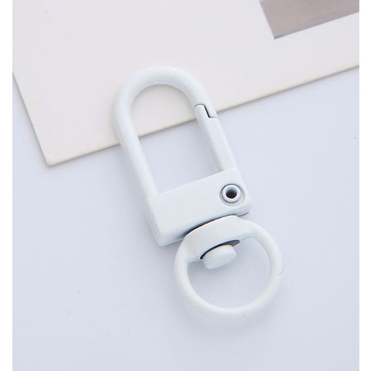 1pc Metal Lobster Clasp Hook Keyring Colored Rotating Keychain Buckle For DIY Jewelry Making Key Ring U型门扣旋转钥匙扣挂件(2499L) - Image 9
