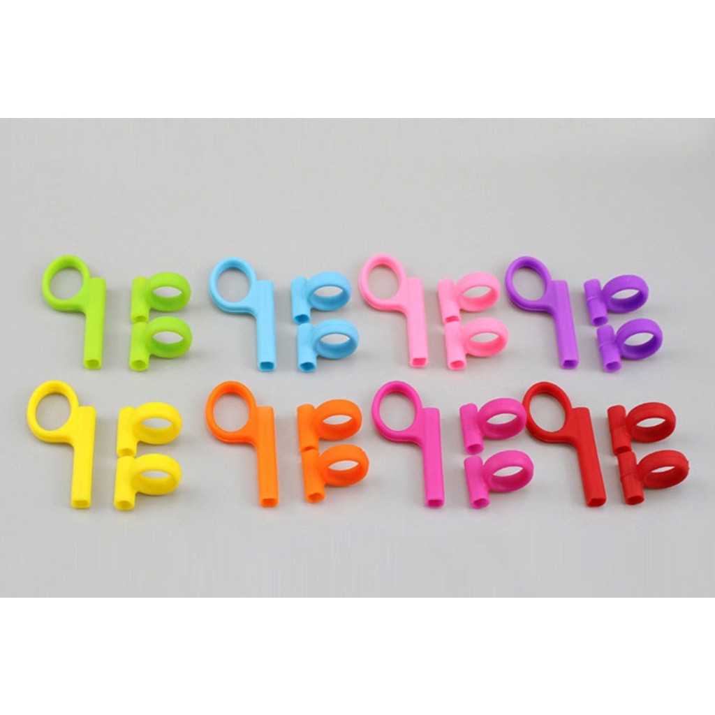 Silicone World 1 Set Silicone Kids Holding Chopsticks Correcting Ring Auxiliary Learning Training硅胶手指套儿童训练筷手(2772L) - Image 9
