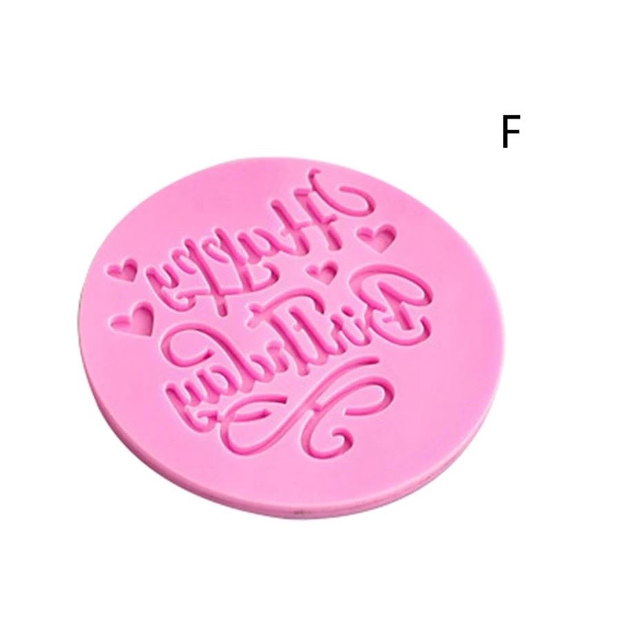 Acrylic Cookie Embosser Mold Happy Birthday Pattern Cake Stencil Fondant Icing Biscuit Mold Baking生日快乐凹凸蛋糕压模(2601L) - Image 10
