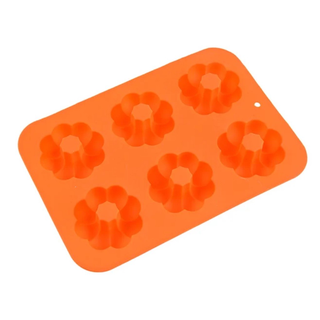 6 Holes Donut Silicone Mold Baking Pan For Pastry Cake Form For Cupcake Muffin Mold Pumpkin shape Donuts 甜甜圈模具(2775L) - Image 9