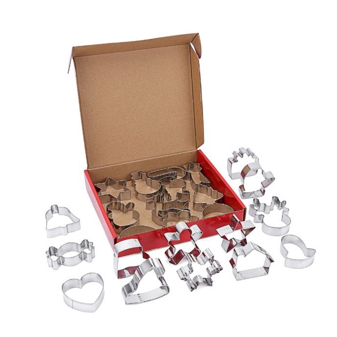 24pcs/set Gingerbread Cookie Cutter Stainless Steel Biscuit Mold Christmas Chocolate Cake Pastry Baking Tool(2375L) - Image 4