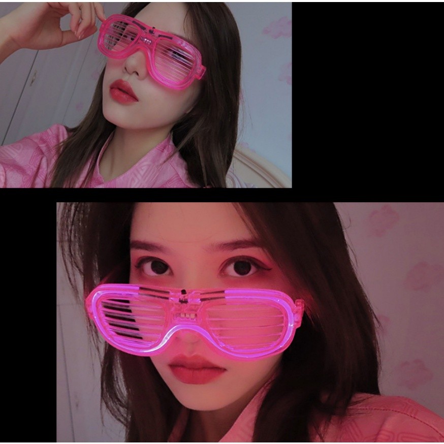 LED Glasses Light Party Sunglasses Blinds Shutter Glasses Glow in the Dark Neon Christmas Birthday Wedding发光眼镜(2381L) - Image 2