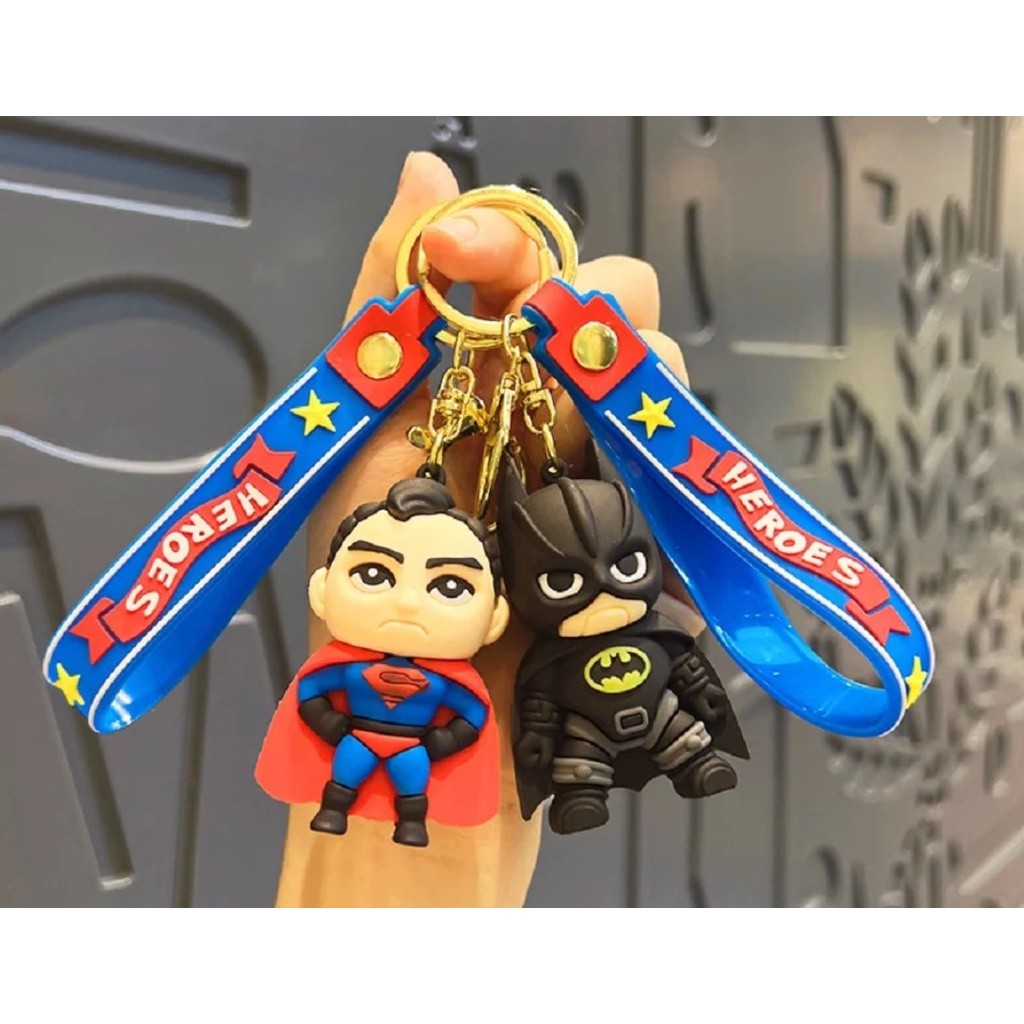Creative and Exquisite Cartoon Marvel Anime Spider Man Batman Pendant Keychain Holder Keychain Car Keychain (2727L)
