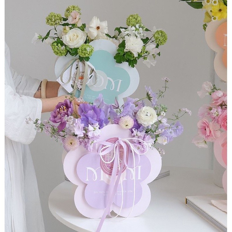 1pc Portable Flower Box Rose Packaging Box Wrapping Paper Bag Gift Box Flower Shop Valentine's Mother's Day (2511L) - Image 4