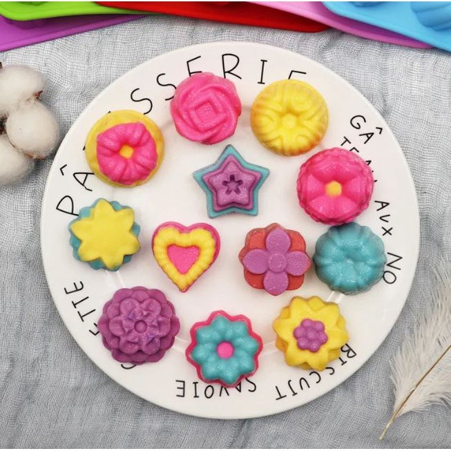 1pcs Cake Baking Mould Flower Shaped Silicone Mould DIY Handmade Candle Soap Moulds Mold Cake Baking Soap Molds (2387L) - Image 2