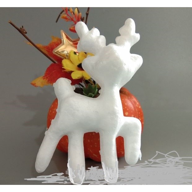 Christmas Mini Elk/Standing Santa Claus Doll Christmas Tree White Foam Hanging Pendants Decoration For Home Party(2481L) - Image 8