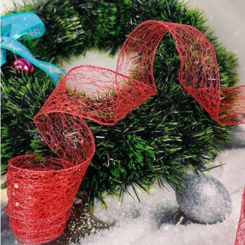 2yard 3.8/5/6.3cm Hollow Out Shiny Ribbon Christmas Gift Packaging Foldable Line Edge Craft Christmas Tree Decon (2653L) - Image 6