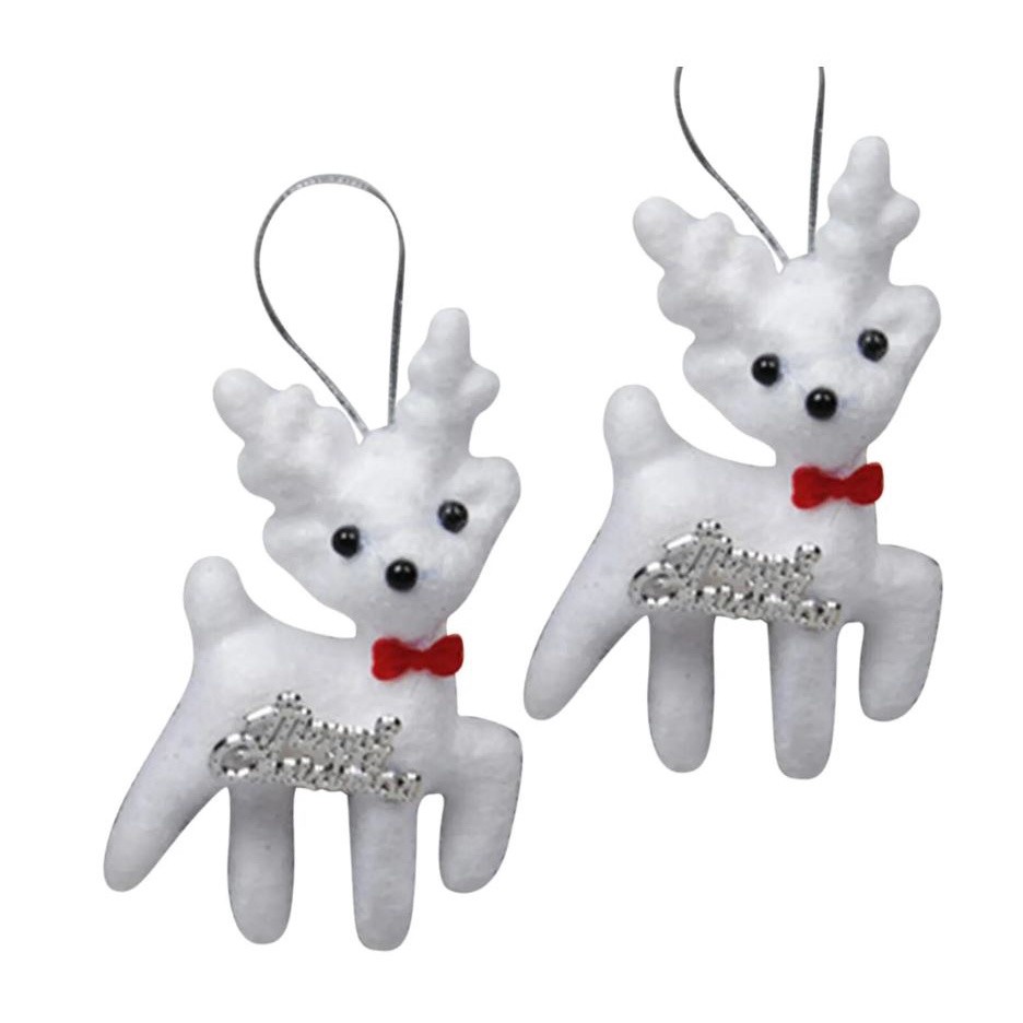 Christmas Mini Elk/Standing Santa Claus Doll Christmas Tree White Foam Hanging Pendants Decoration For Home Party(2481L) - Image 6