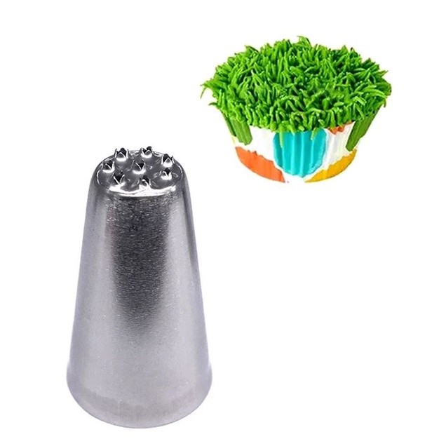 3Pc Stainless steel cream decoration mouth Small grass shape cream nozzle Baking tools Grass Cream Icing Decor(2453L) - Image 5
