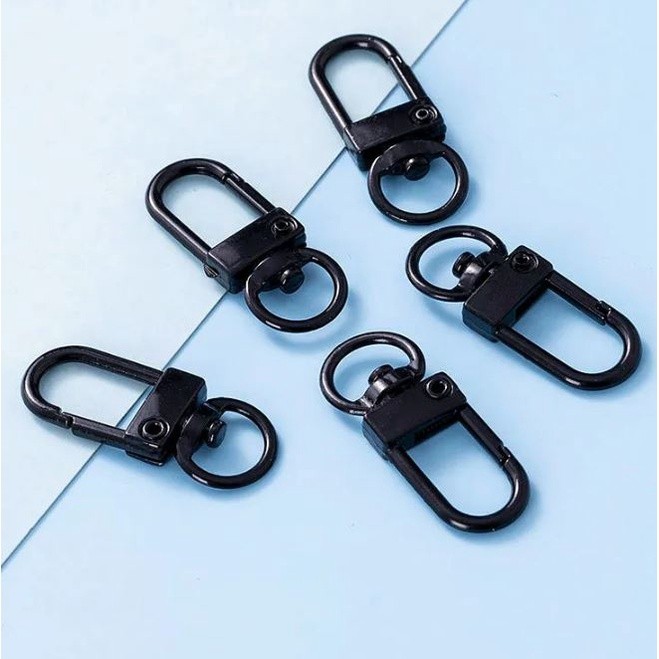1pc Metal Lobster Clasp Hook Keyring Colored Rotating Keychain Buckle For DIY Jewelry Making Key Ring U型门扣旋转钥匙扣挂件(2499L) - Image 19