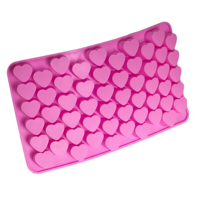 55 Compartment Heart Shape Silicone Candle Mold DIY Small Love Cake Chocolate Baking Mould Ice Tray Food Safe(2721L) - Image 5