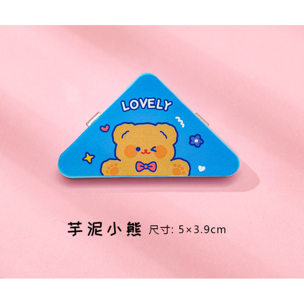 1pc Cute Mini Creative Storage Triangle Clip Bill File Book Paper Corner Binder Clip Office School Student 便签夹子(2783L) - Image 14