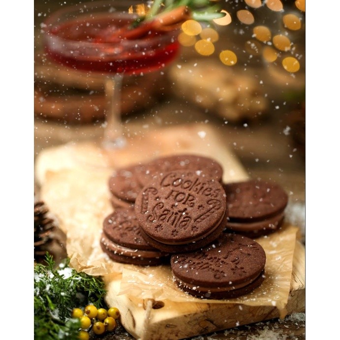 【 Dark Chocolate Cookies Mix 黑巧克力曲奇预拌粉】Double Choc Biscuit Premix 500g ready made 附食谱饼干粉 (2629L) - Image 2