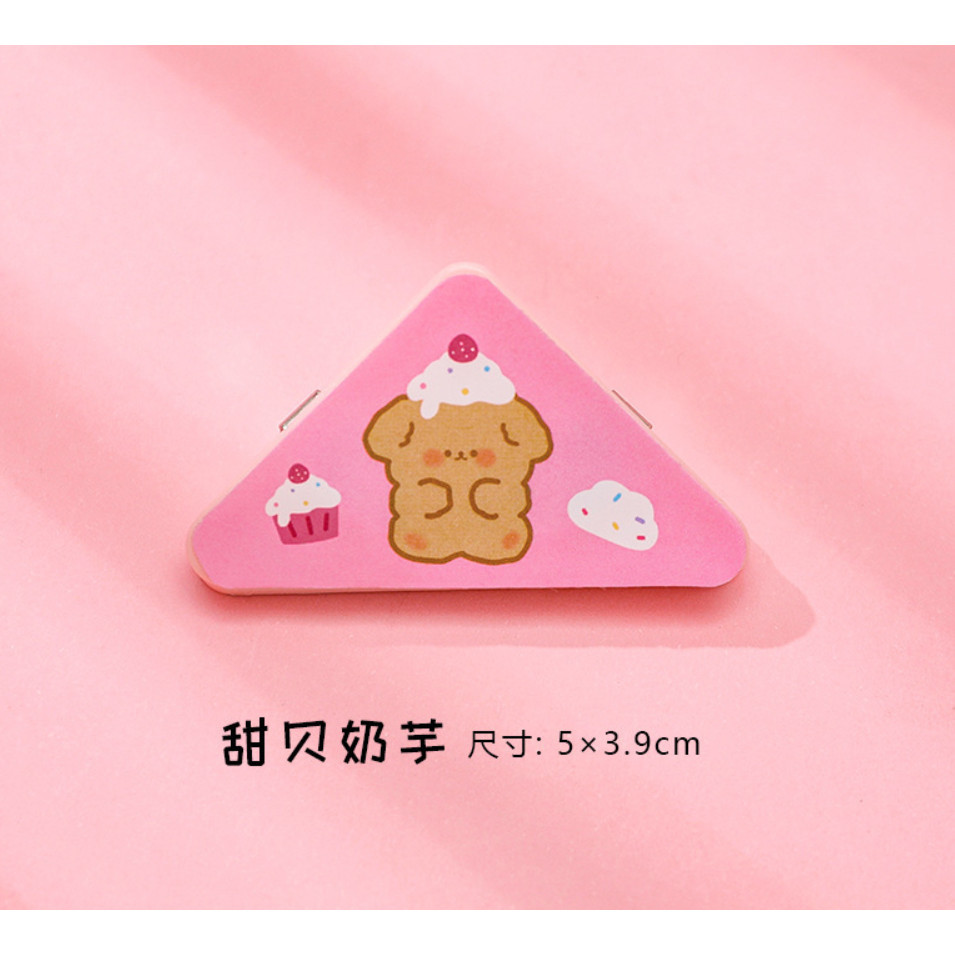 1pc Cute Mini Creative Storage Triangle Clip Bill File Book Paper Corner Binder Clip Office School Student 便签夹子(2783L) - Image 15