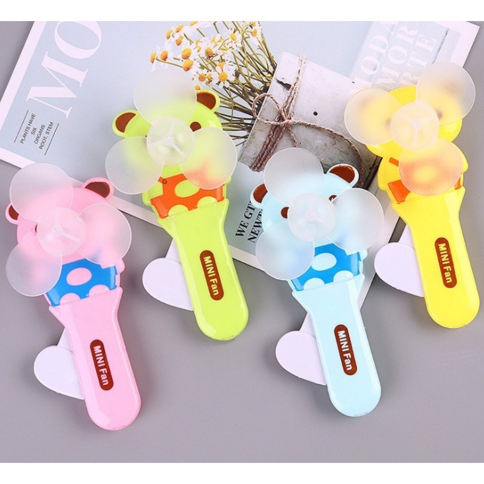 1pc Mini Portable Fan Child Portable Hand Pressure Fan Cute Creative Cartoon Small Fan with Protective Cover手压小风扇(2389L) - Image 9